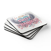 Too Sweet to Handle Coaster Set | Pastel Angel Wing Aesthetic Drink Coasters, Soft Girl Home Decor, Cute Table Gift - Stay Sipping LLC