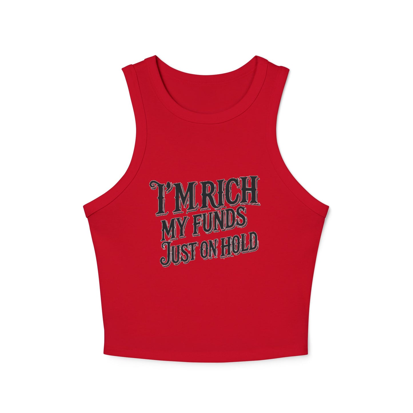 Pending Funds Micro Rib Racer Tank Top