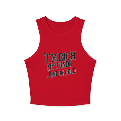 Pending Funds Micro Rib Racer Tank Top