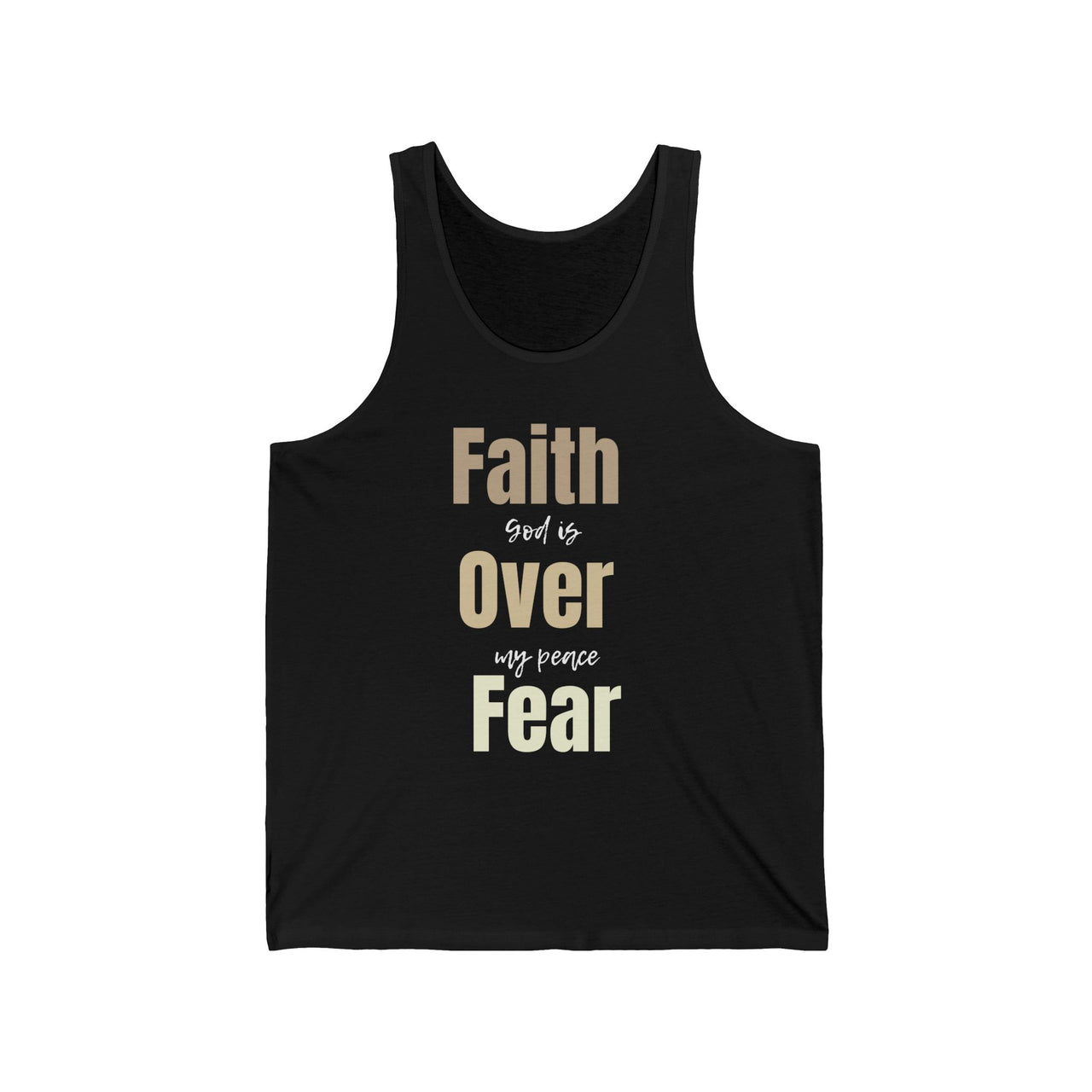Faith Over Fear Tank Top | Unisex Jersey Tank | Christian Inspirational Apparel - Stay Sipping LLC