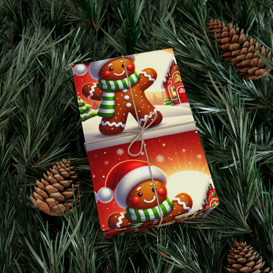 Festive Gingerbread Magic Wrapping Paper