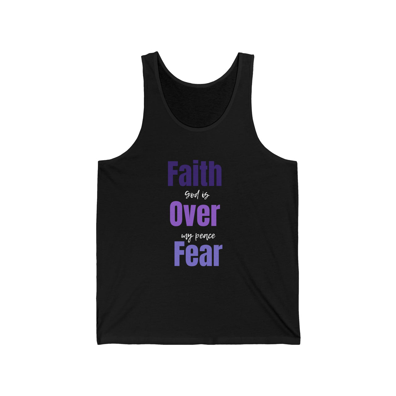 Faith Over Fear Unisex Jersey Tank | Inspirational Graphic Tee - Stay Sipping LLC