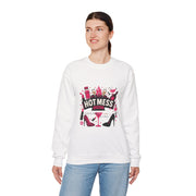 Hot Mess Express Sweatshirt | Funny Coquette Party Pullover, Tequila Drinking Crewneck for Women, Girls Trip & Bachelorette Gift - Stay Sipping LLC