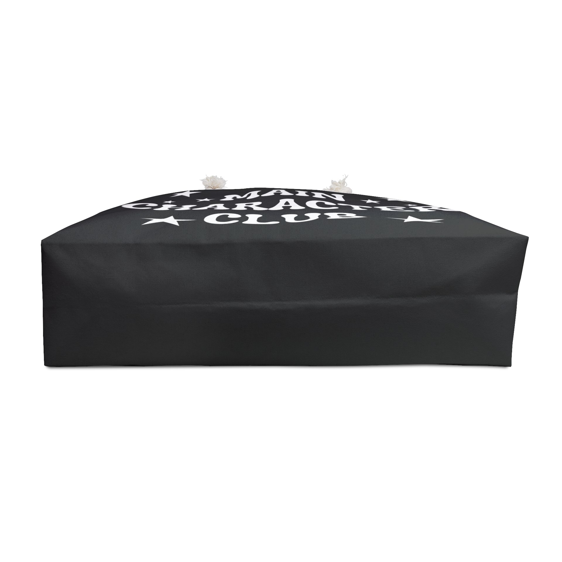 Main Character Club Weekender Bag | Black Oversized Travel Tote with Rope Handles, Retro Star Design, Gift for Her, Beach or Overnight Bag - Stay Sipping LLC