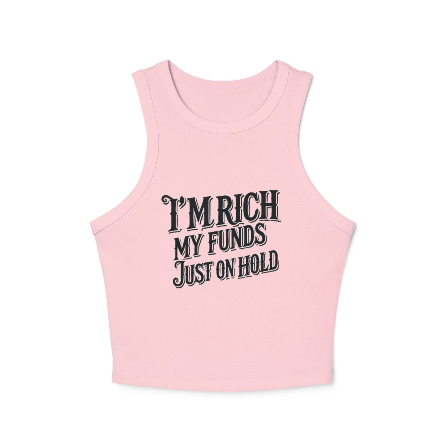 Pending Funds Micro Rib Racer Tank Top