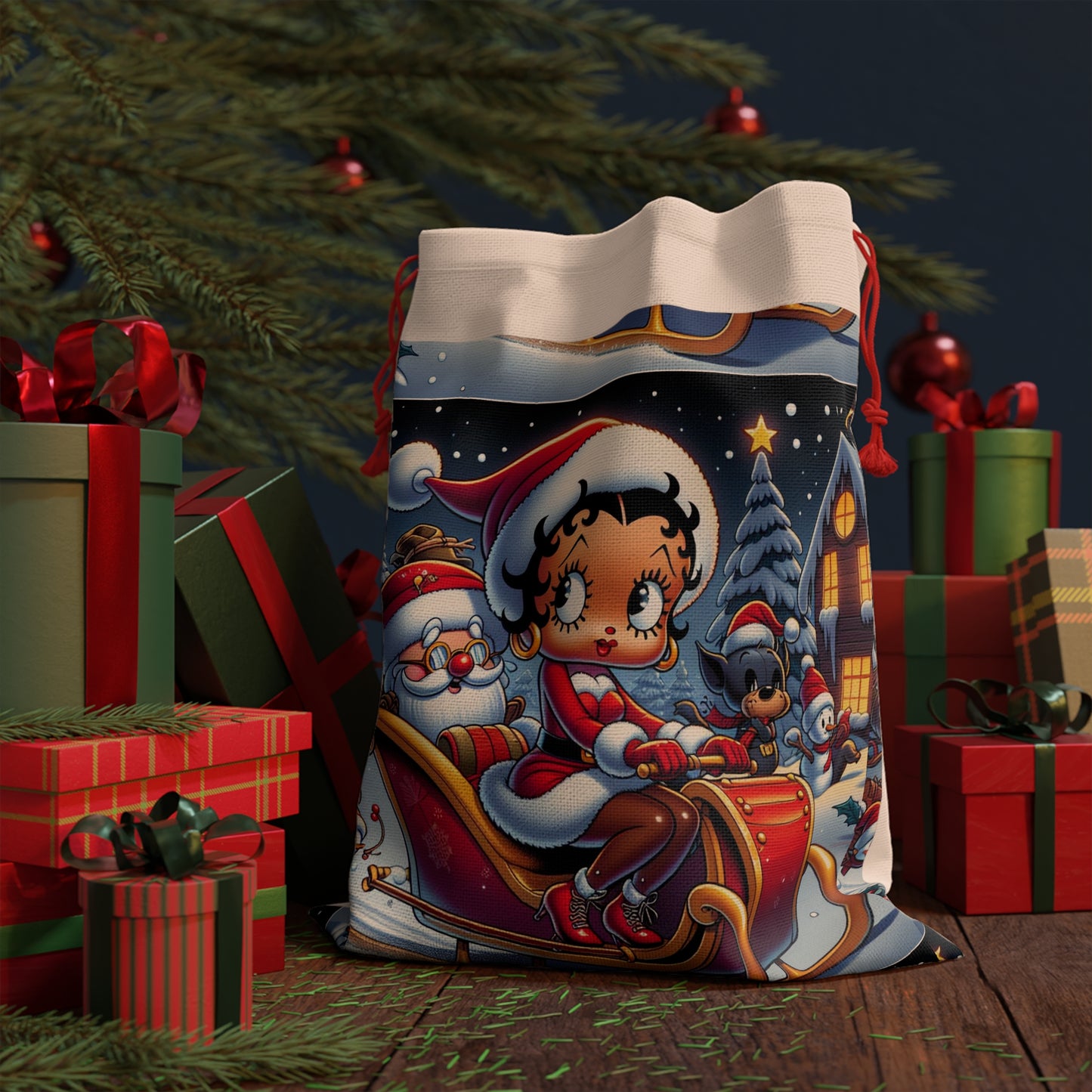 Betty Boop Winter Wonderland Sleigh Gift Bag