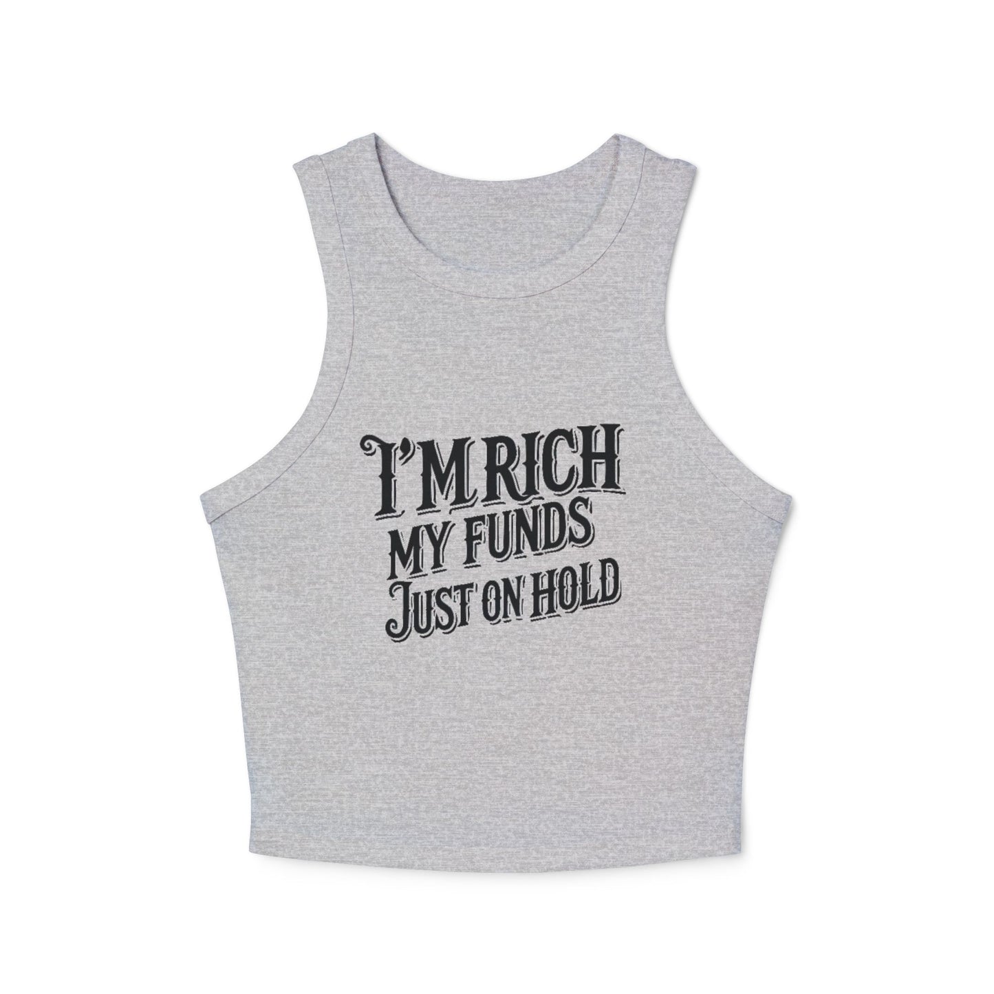 Pending Funds Micro Rib Racer Tank Top