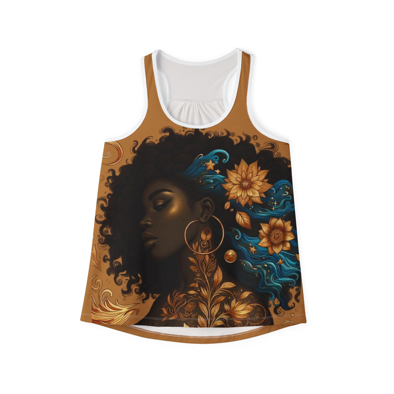Pure Beauty Women's Tank Top | Afrocentric Racerback | Bold All-Over Print Fashion - Stay Sipping LLC