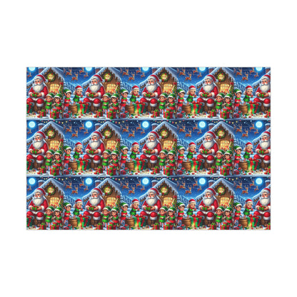 Santa Work Shop Gift Wrap Papers