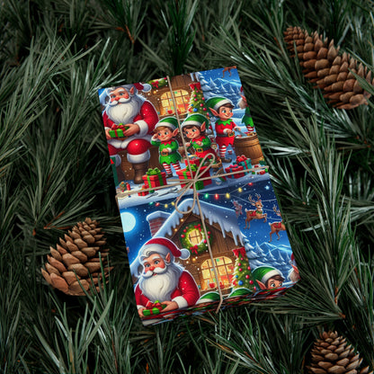 Santa Work Shop Gift Wrap Papers