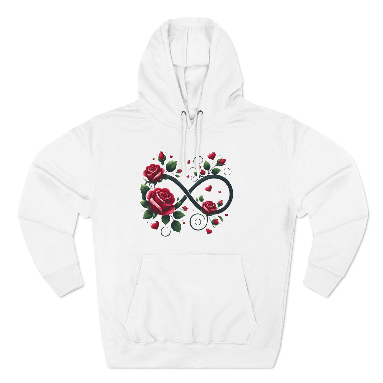 Floral Rose Infinity Hoodie | Cozy Romantic Pullover, Stylish Women’s Sweatshirt, Elegant Flower Design - Stay Sipping LLC