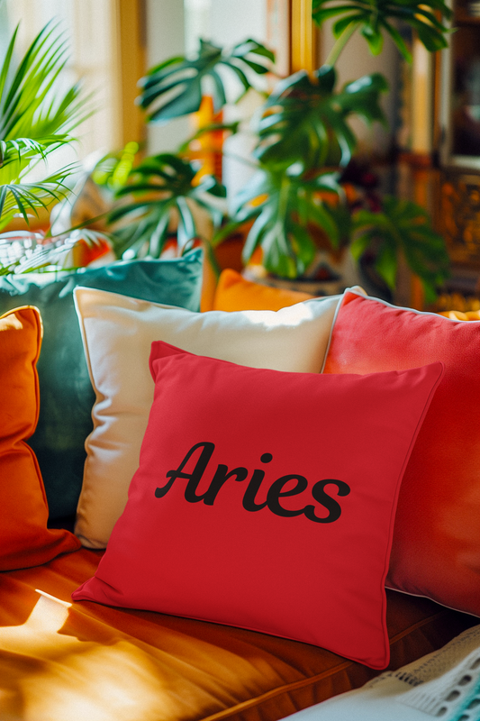 Fiery Aries Accent Pillow