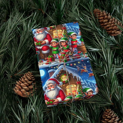 Santa Work Shop Gift Wrap Papers