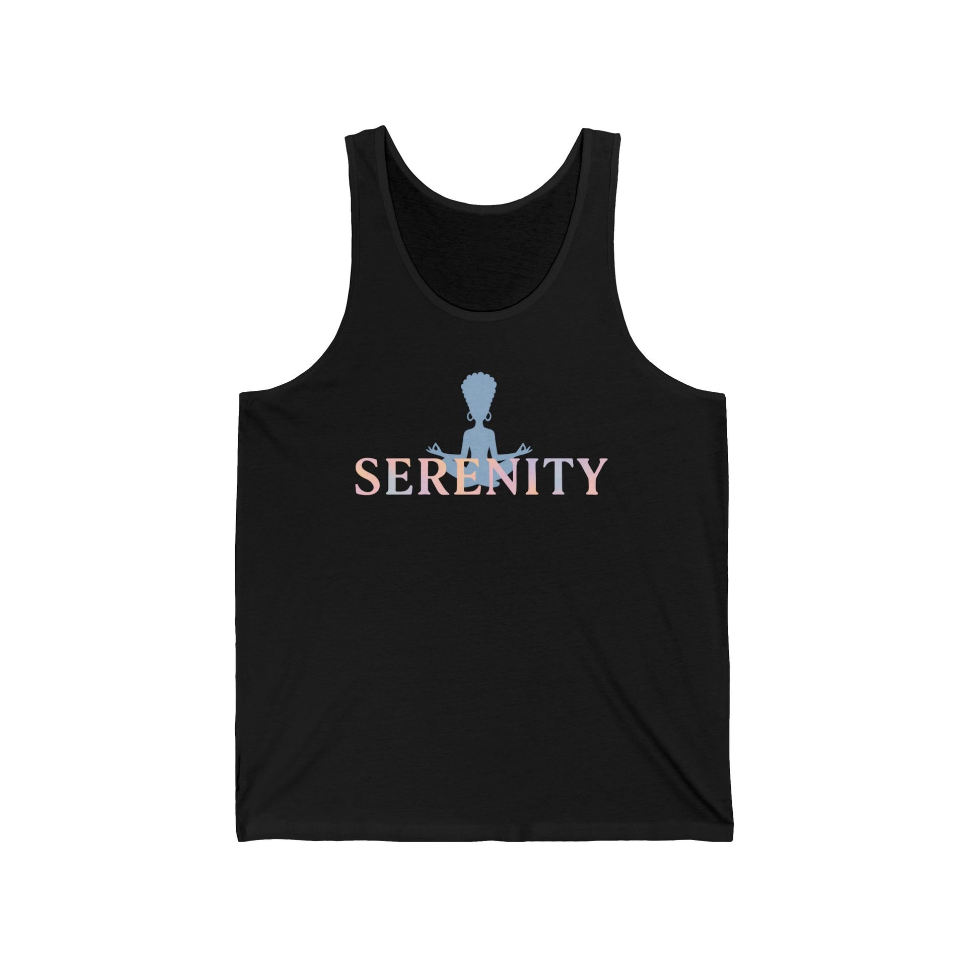 Serenity Unisex Tank Top Meditating Graphic Tee | Peaceful Yoga & Mindfulness Shirt for Summer Relaxation - Stay Sipping LLC
