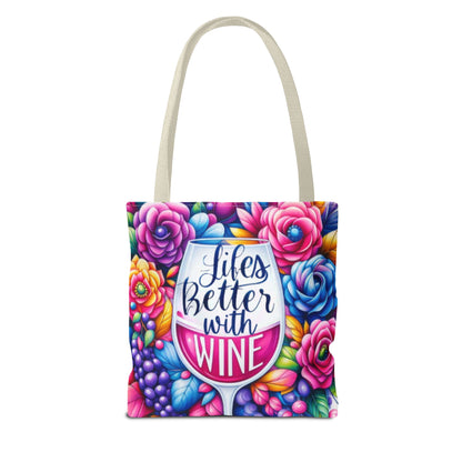 Life is better with wine Tote Bag (AOP)