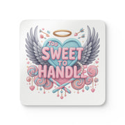 Too Sweet to Handle Coaster Set | Pastel Angel Wing Aesthetic Drink Coasters, Soft Girl Home Decor, Cute Table Gift - Stay Sipping LLC