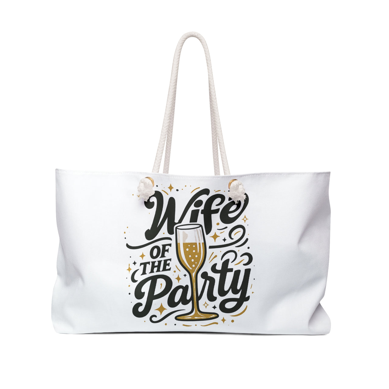 Wife of the Party Weekender Bag | Oversized Bride Travel Tote for Bachelorette & Honeymoon