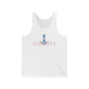 Serenity Unisex Tank Top Meditating Graphic Tee | Peaceful Yoga & Mindfulness Shirt for Summer Relaxation - Stay Sipping LLC