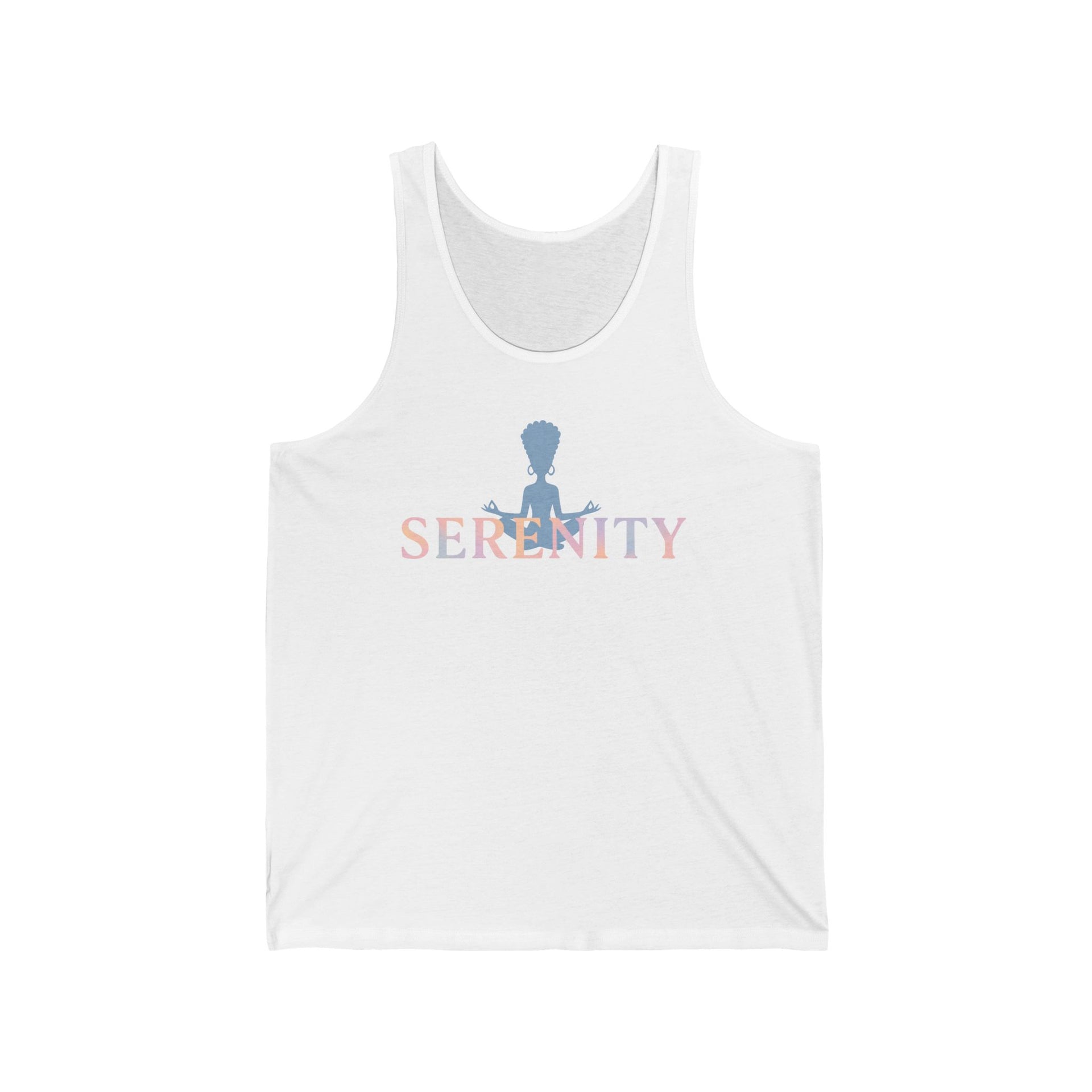 Serenity Unisex Tank Top Meditating Graphic Tee | Peaceful Yoga & Mindfulness Shirt for Summer Relaxation - Stay Sipping LLC