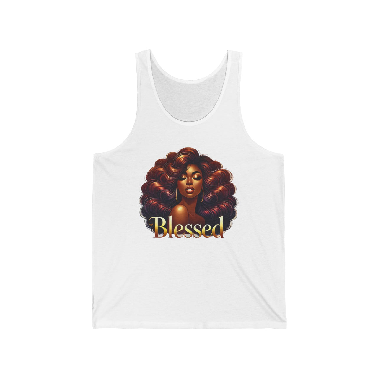 Divine Glow Unisex Jersey Tank | Blessed Graphic Tank Top | Inspirational Faith Apparel - Stay Sipping LLC