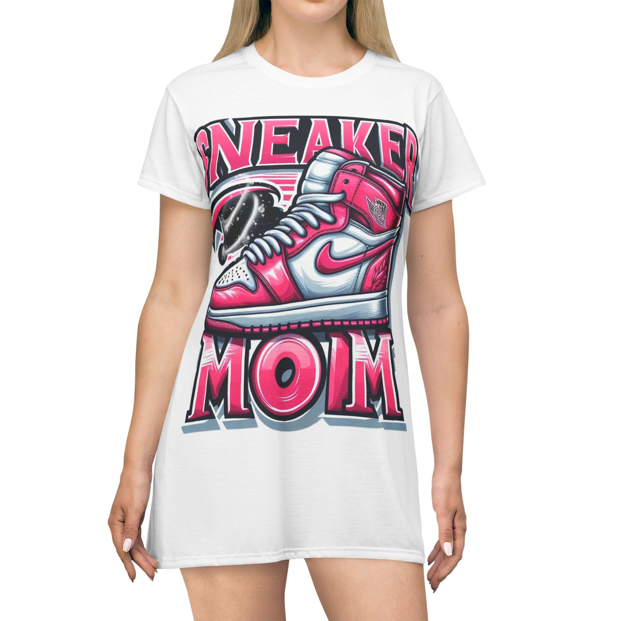 Sneaker Mom T-Shirt Dress | Cool & Casual Summer Outfit for Sneaker | Mothers Day Gift - Stay Sipping LLC
