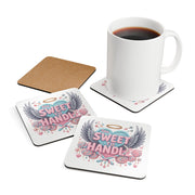 Too Sweet to Handle Coaster Set | Pastel Angel Wing Aesthetic Drink Coasters, Soft Girl Home Decor, Cute Table Gift - Stay Sipping LLC