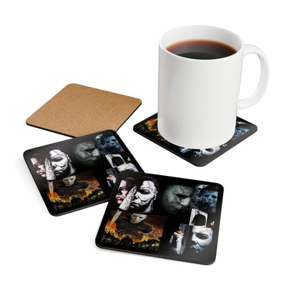 Michael Myers Corkwood Coaster Set