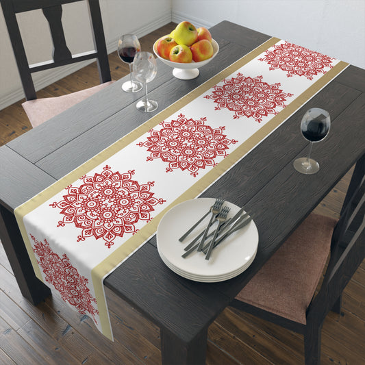 Crimson Chic Table Runner (Cotton, Poly)