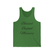 Blessed Beyond Measure Tank Top | Inspirational Faith Shirt for Women | Positive Affirmation Tee | Faith Apparel | Motivational Summer Tank - Stay Sipping LLC