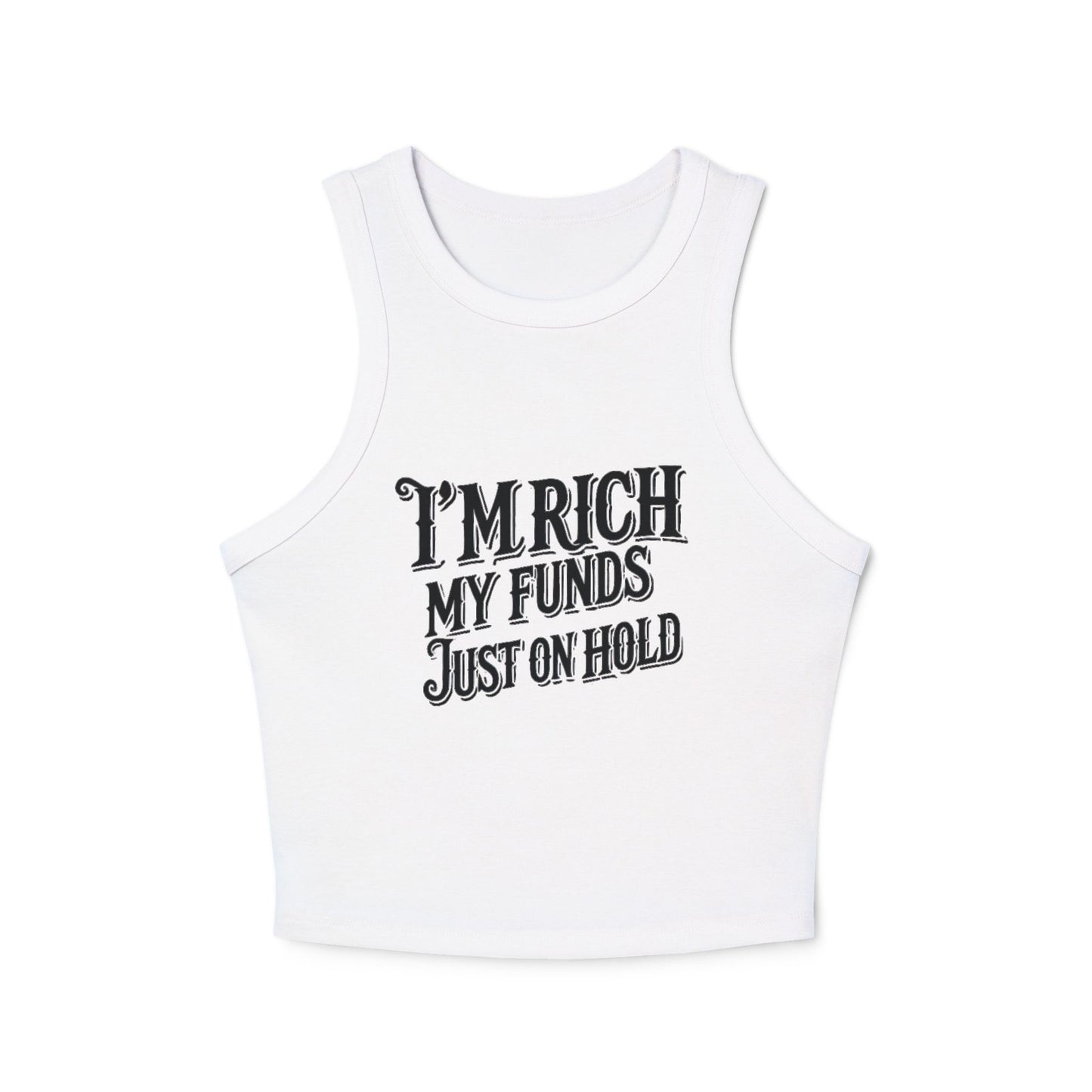 Pending Funds Micro Rib Racer Tank Top