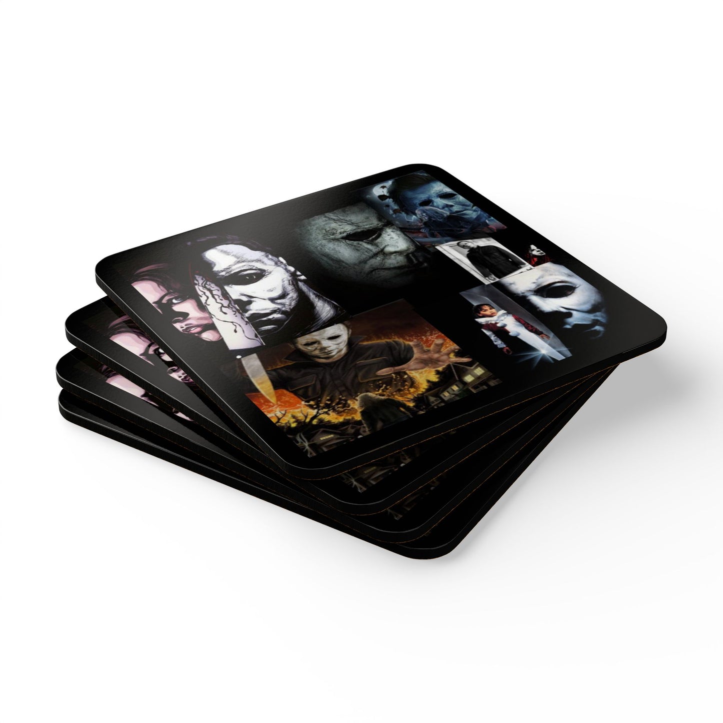 Michael Myers Corkwood Coaster Set