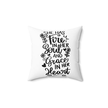 Fire and Soul Polyester Square Pillow