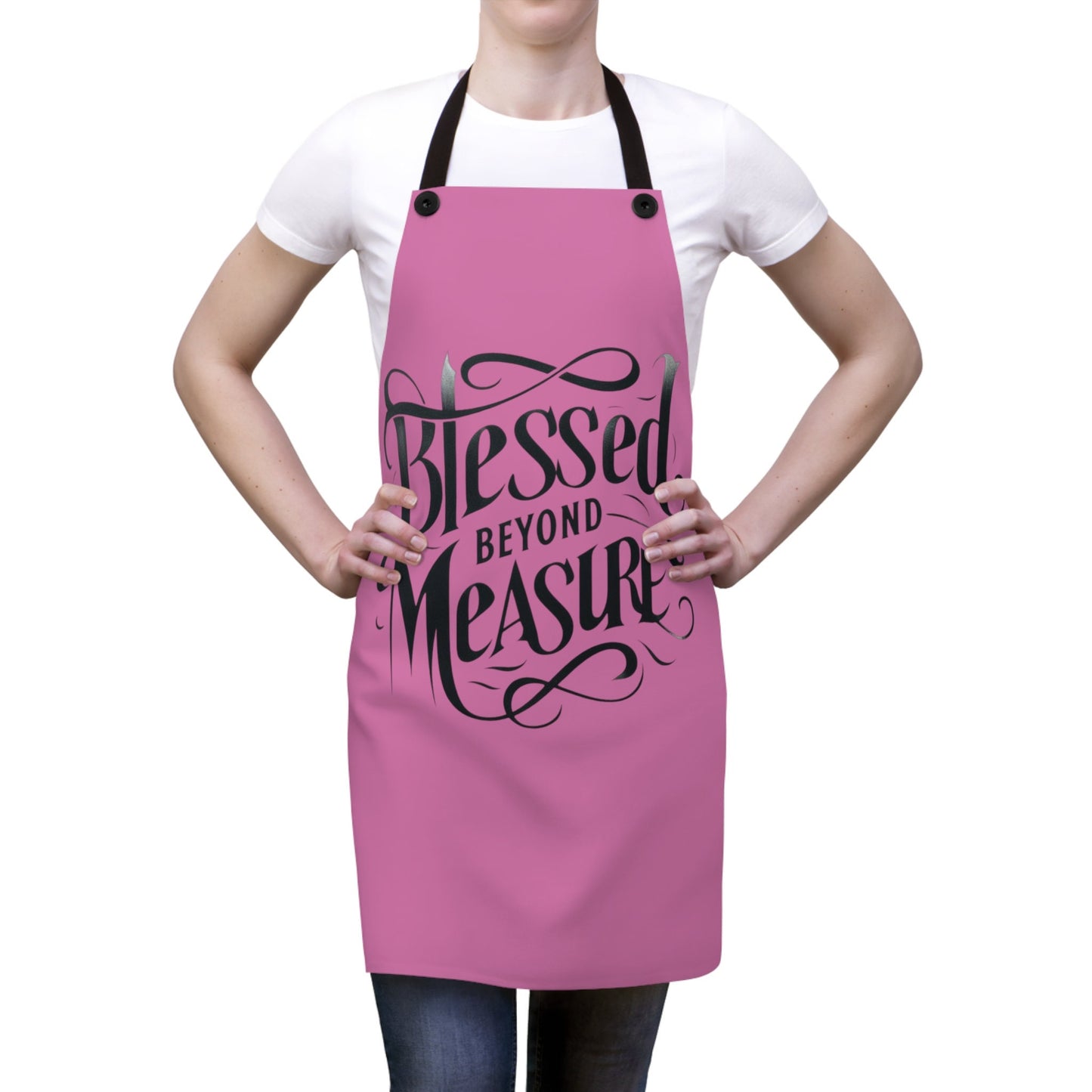 Blessed Beyond Measure Pink Apron (AOP)