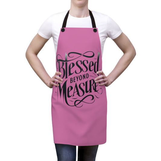 Blessed Beyond Measure Pink Apron (AOP)