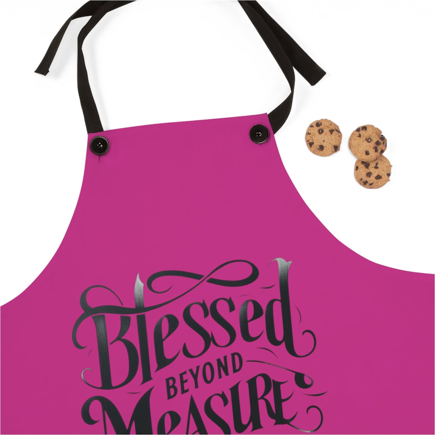 Blessed Beyond Measure Dark Pink Apron (AOP)