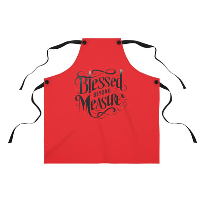 Blessed Beyond Measure Red Apron (AOP)