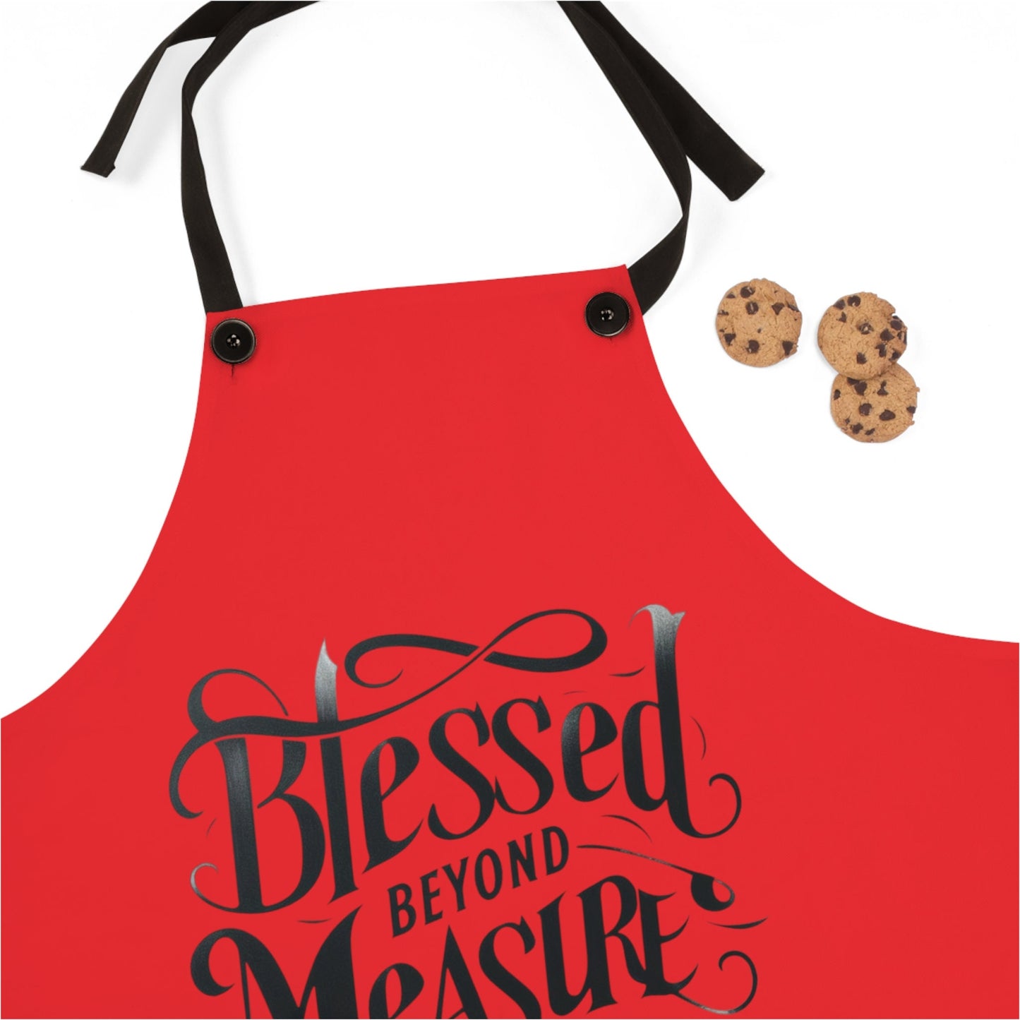 Blessed Beyond Measure Red Apron (AOP)