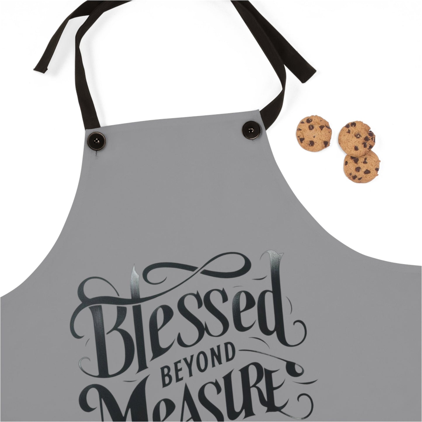 Blessed Beyond Measure Grey Apron (AOP)