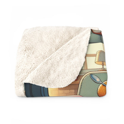 Lazy Bear Sherpa Fleece Blanket