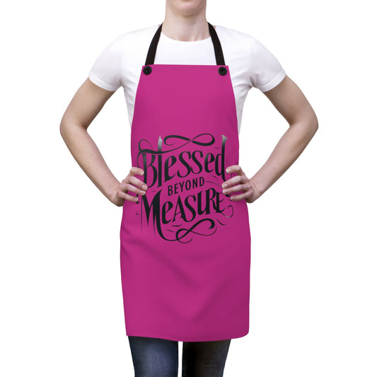 Blessed Beyond Measure Dark Pink Apron (AOP)