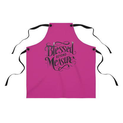 Blessed Beyond Measure Dark Pink Apron (AOP)