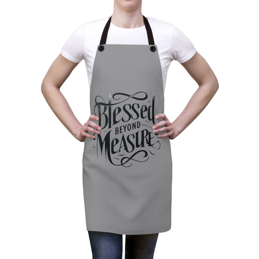 Blessed Beyond Measure Grey Apron (AOP)