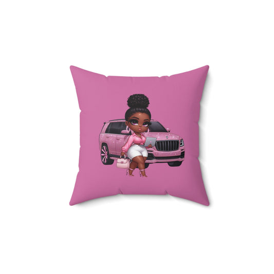 Pink Dreams Spun Polyester Square Pillow