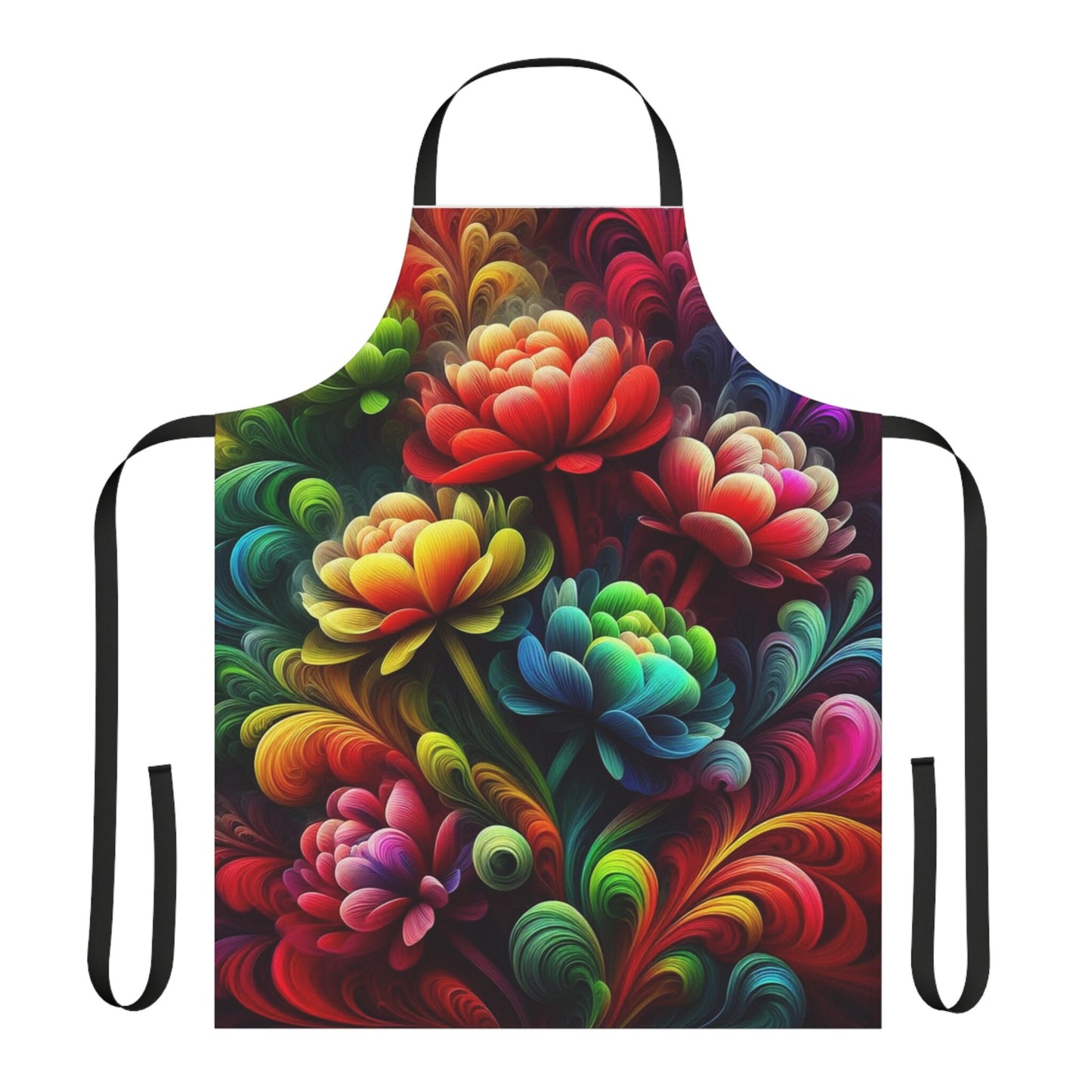 Smoke Flowers Apron, 5-Color Straps (AOP)