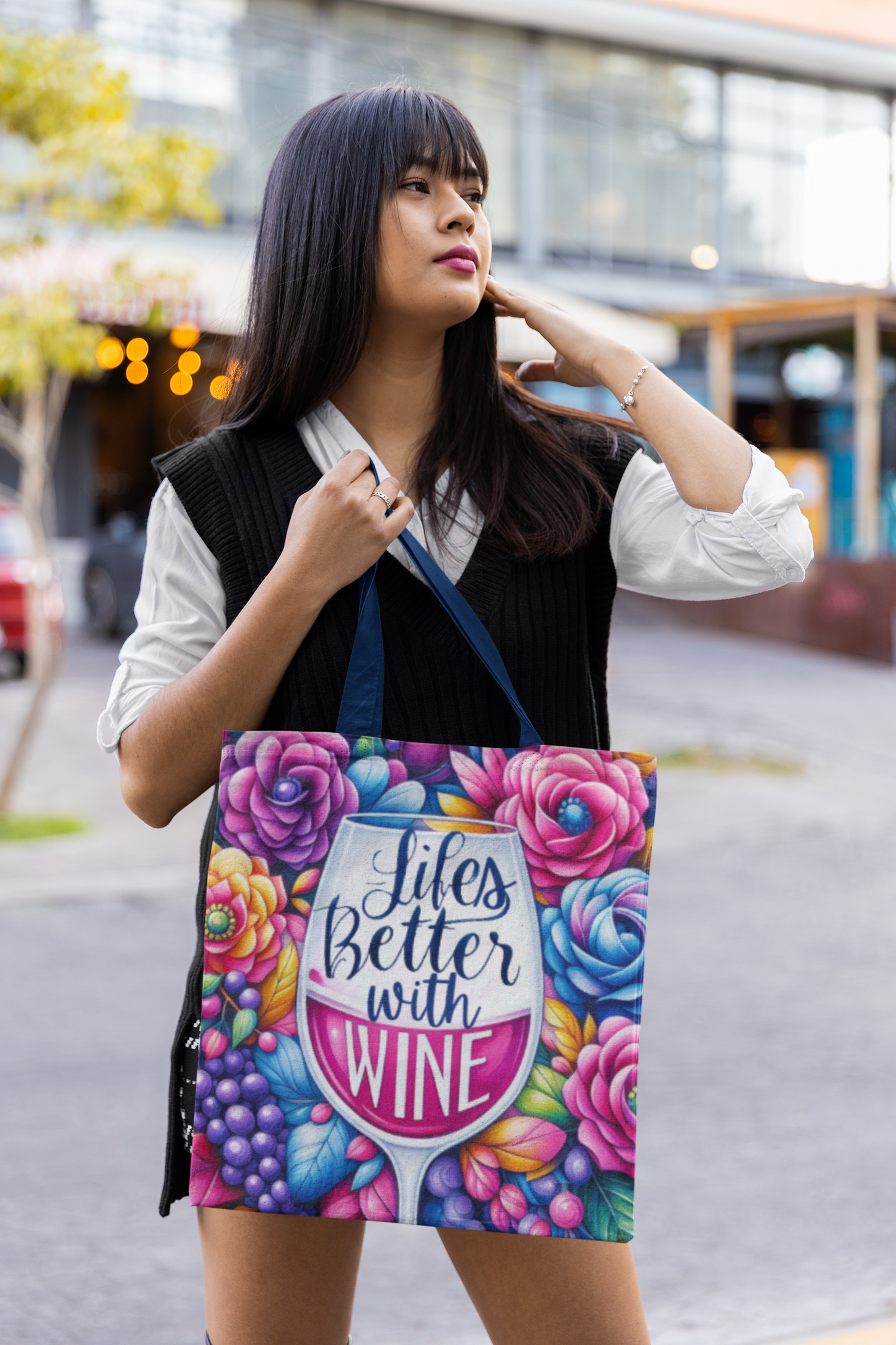 Life is better with wine Tote Bag (AOP)